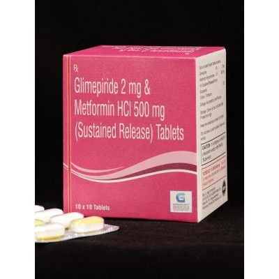 Glimipride 2+ Met HCI 500 mg (SR) Tab